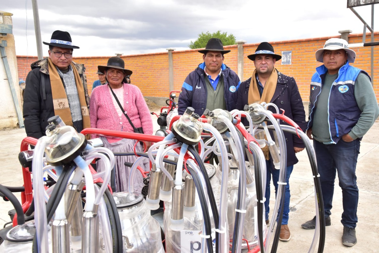 Oruro: productores de leche se benefician con equipamientos para aumentar su producción