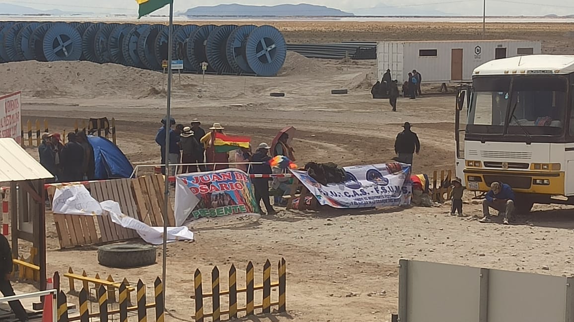 Campesinos denuncian afanes políticos de protestas en Potosí, apoyan a Arce y a la industrialización del litio