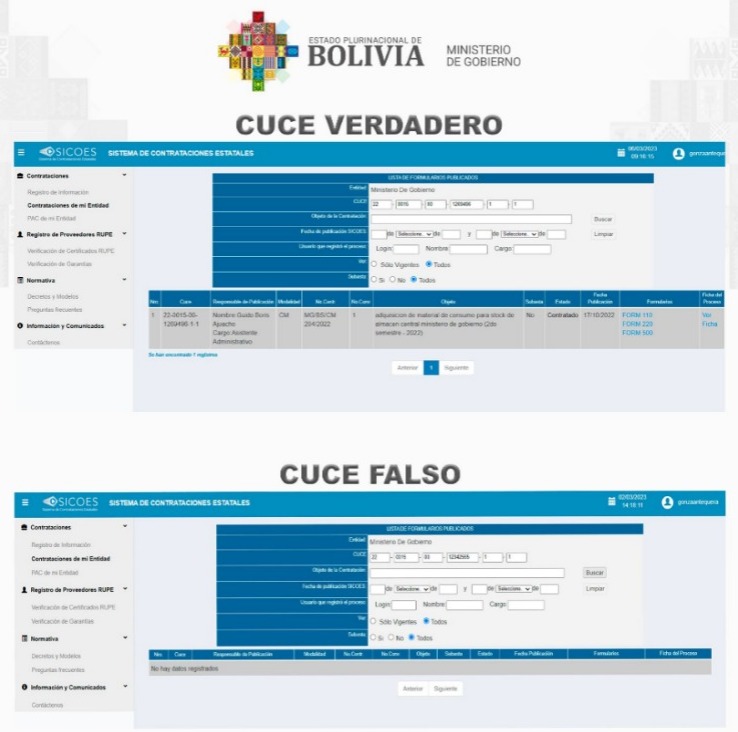 Ministerio de Gobierno aclaró que denuncia sobre supuesta adquisición de una “cámara espía” tiene como base documentos falsificados