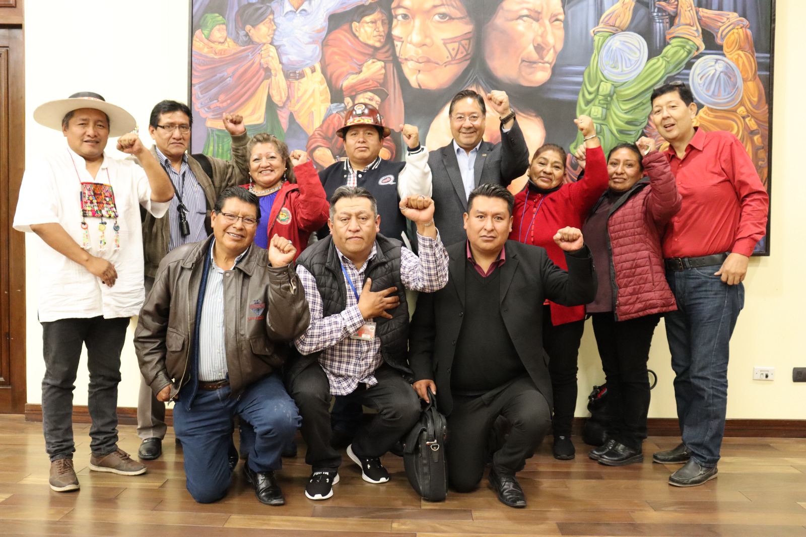 Presidente traza propuesta para fortalecer la Federación Nacional de Trabajadores Municipales de Bolivia