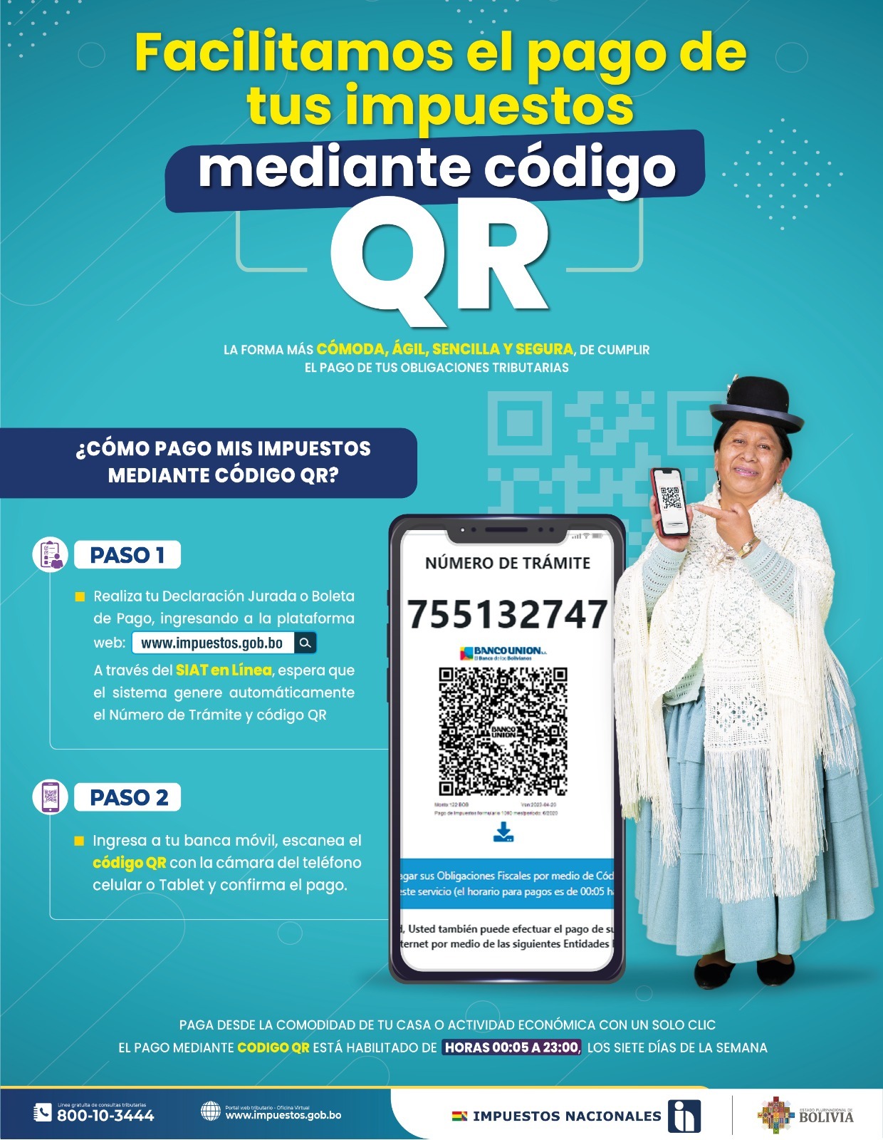SIN habilita código QR para el pago de impuestos