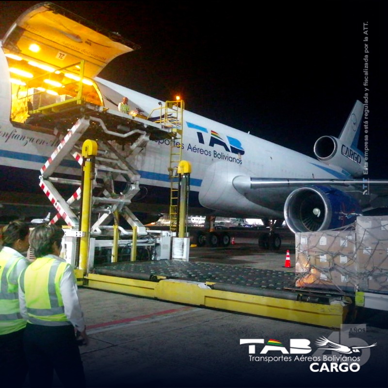 TAB Cargo transportó más de un millón de kilos de carga en el primer trimestre de 2023