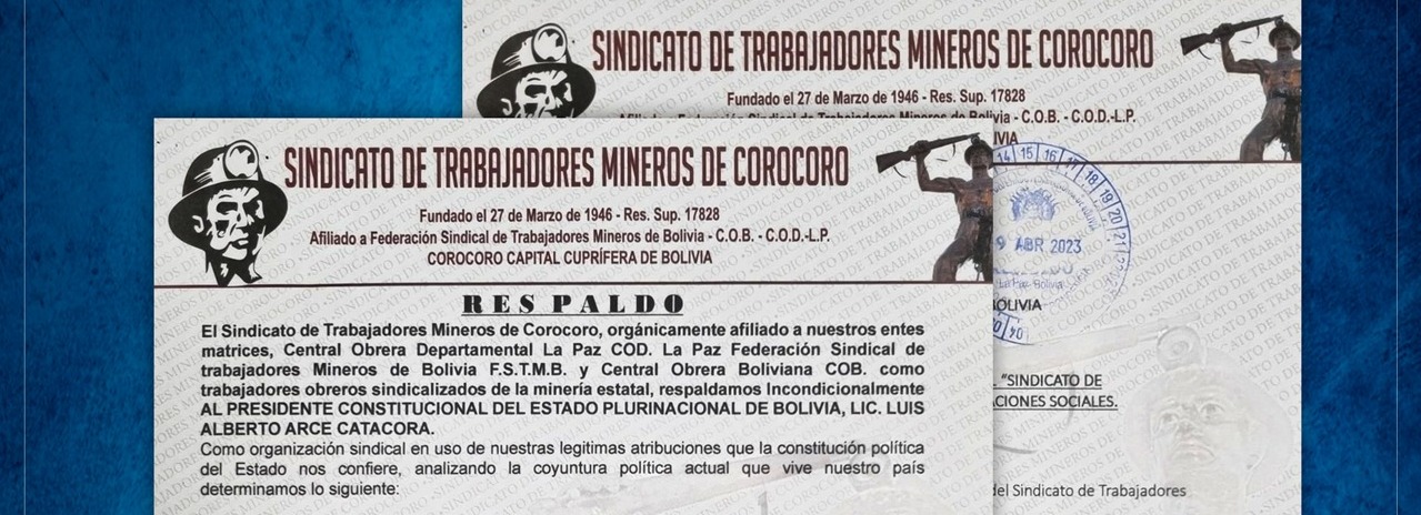 Mineros de Corocoro exigen dejar gobernar al presidente Arce y se declaran en emergencia