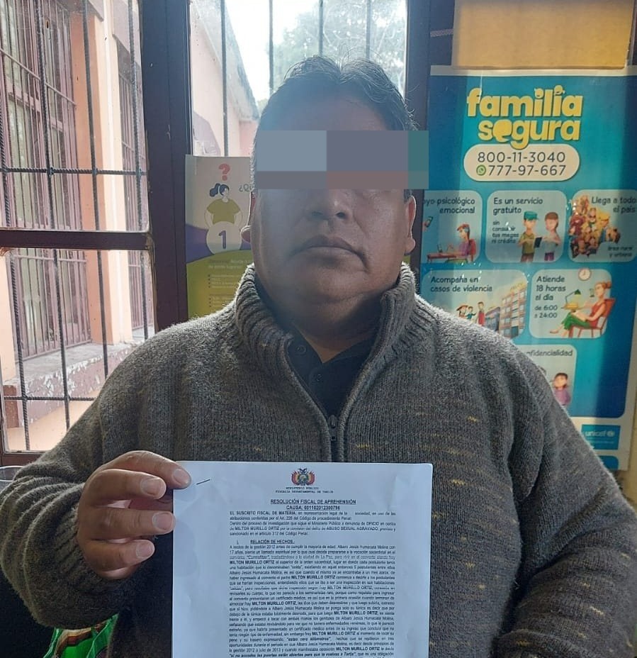 Párroco Milton Murillo es acusado abuso sexual agravado y el Gobierno advierte que no habrá impunidad