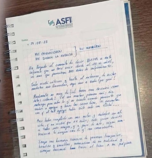 Resultados de las pericias a la presunta carta póstuma de Colodro podrían ser develados en las próximas horas