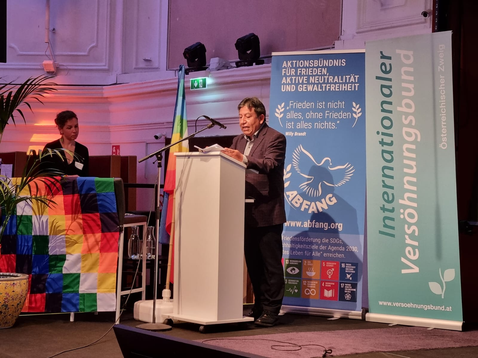 Choquehuanca exhorta a dar fin a la guerra entre Rusia y Ucrania en la “Cumbre por la paz”, en Austria