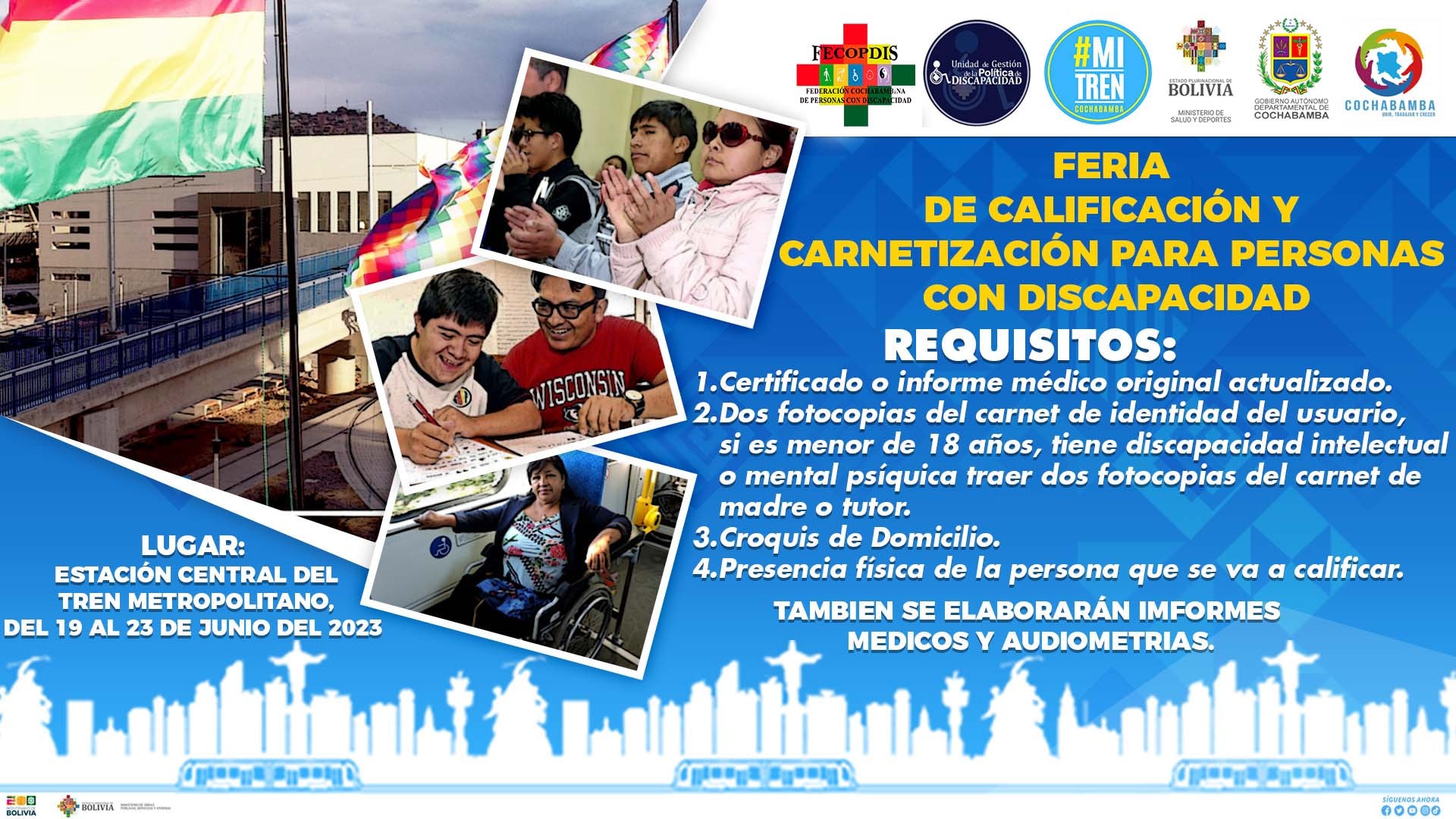 Organizan feria de calificación, registro y carnetización a personas con discapacidad en instalaciones de Mi Tren