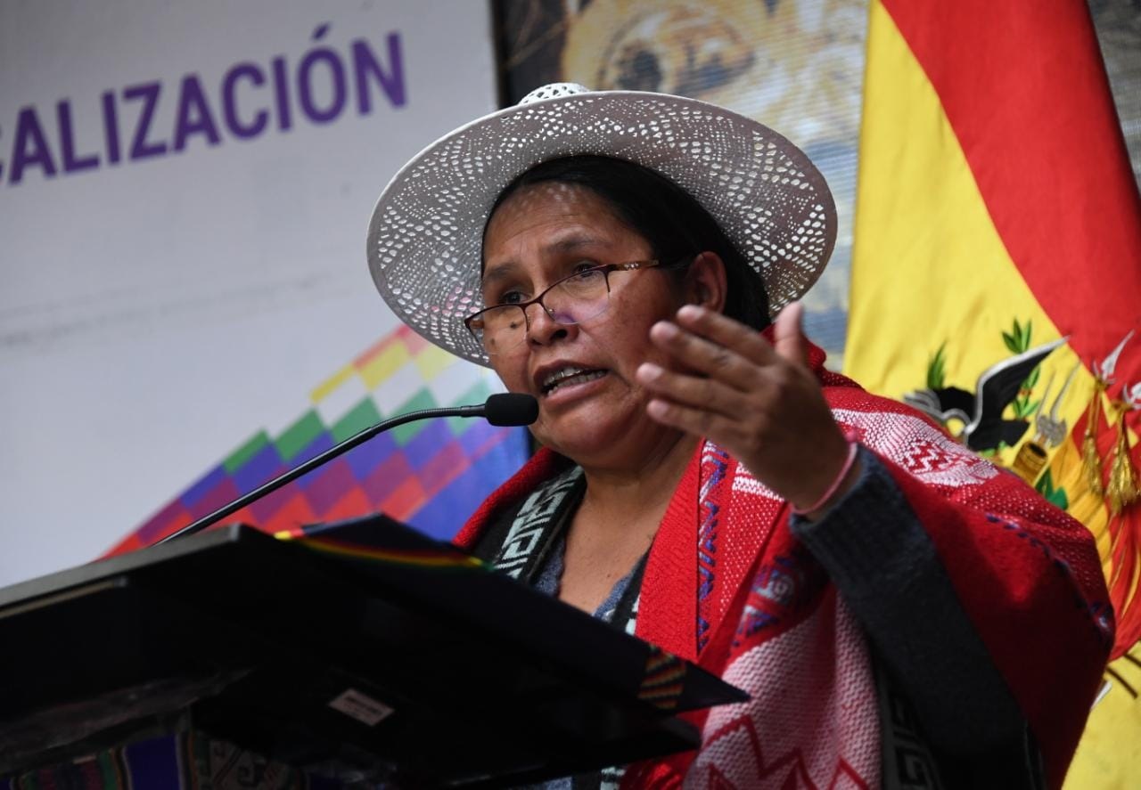 La ministra de Culturas, Sabina Orellana. Archivo.