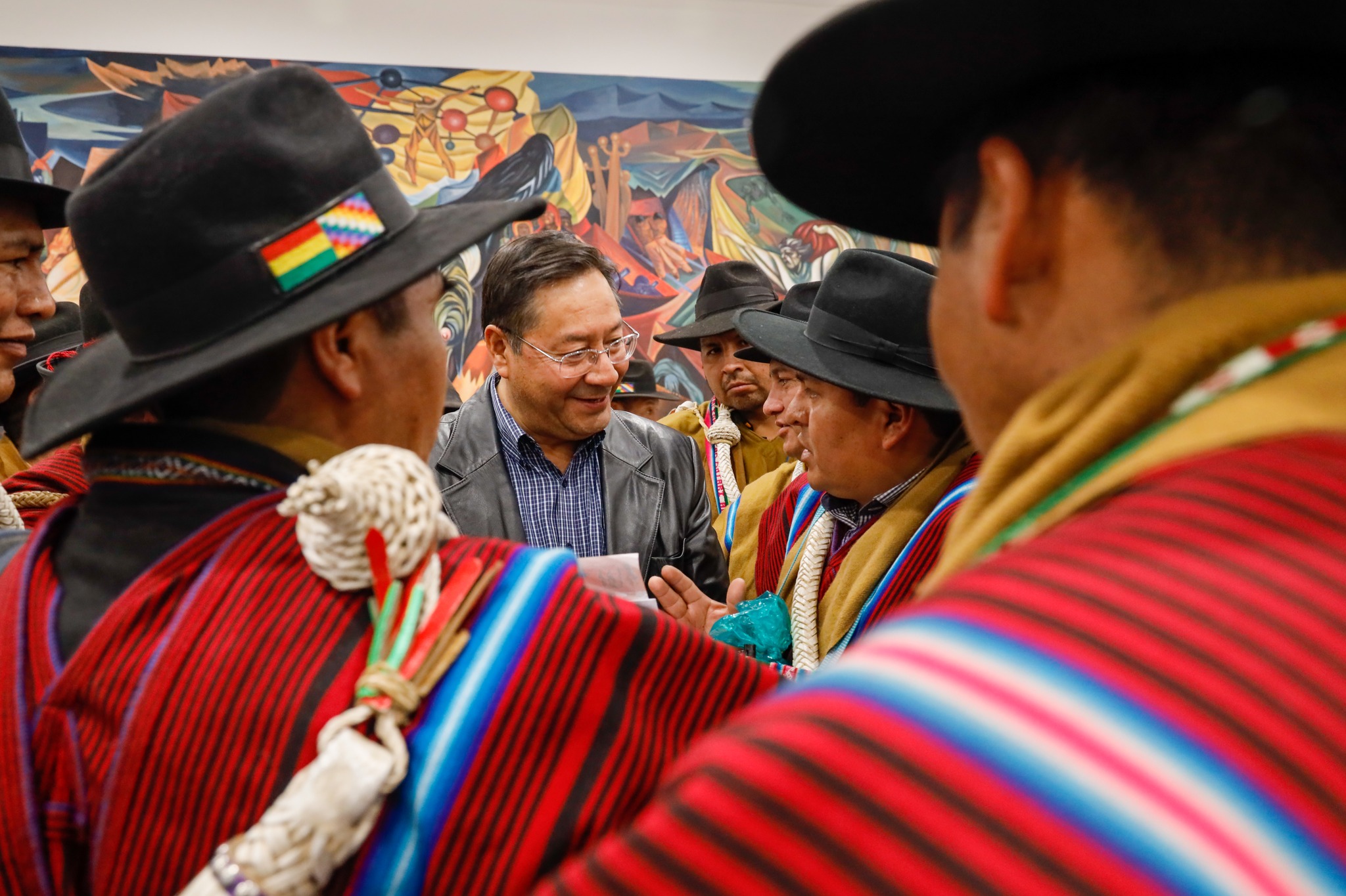 Arce y autoridades originarias de las 20 provincias de La Paz acuerdan garantizar la soberanía alimentaria