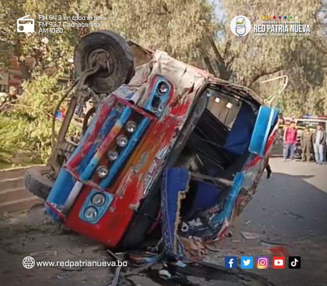 Policía aprehende al conductor del microbús que causó la muerte de cuatro personas en Cochabamba