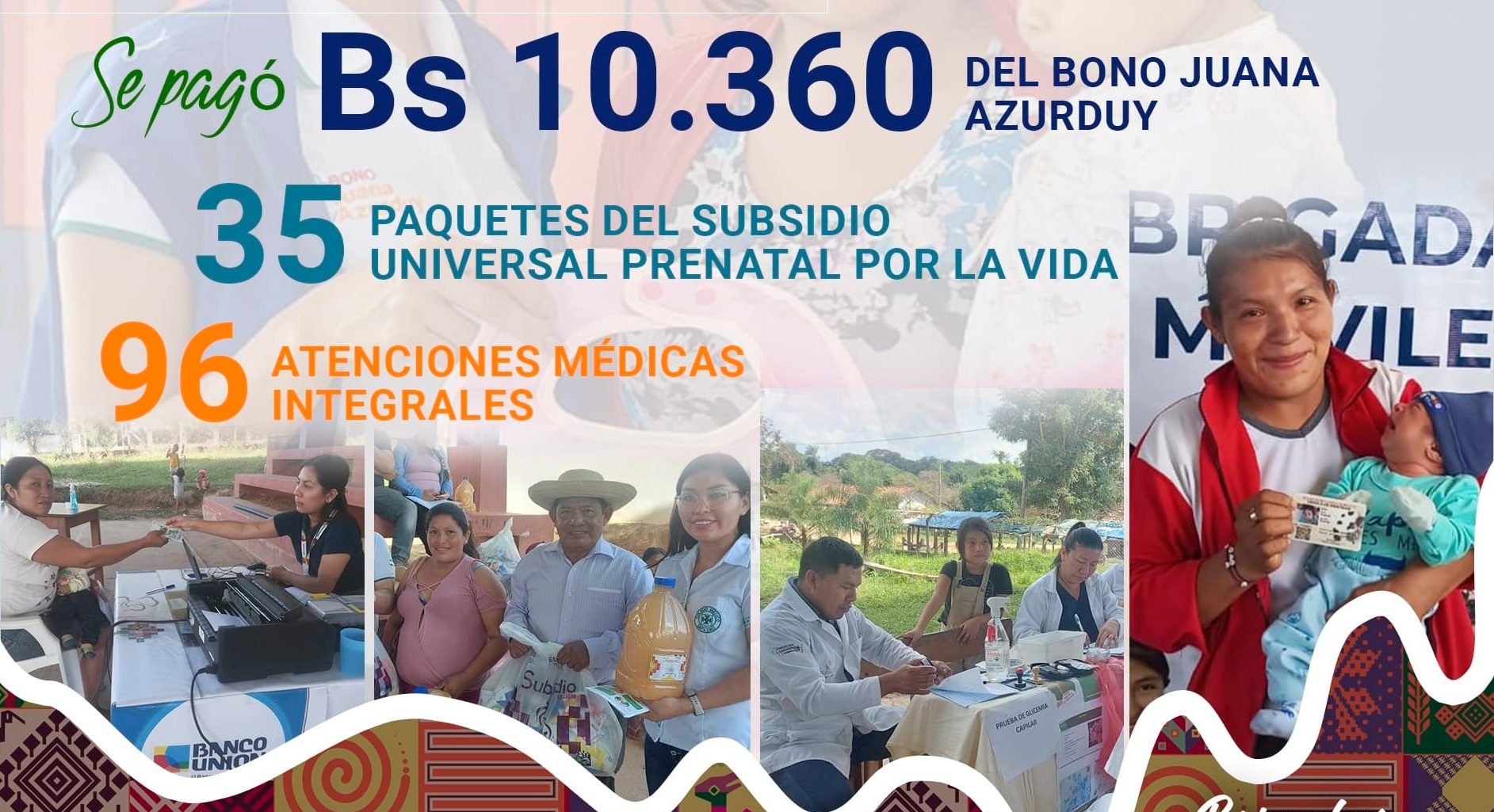 Brigadas llegan a San Antonio de Lomerío y pagan a mujeres indígenas Bs 10.360 del Bono Juana Azurduy