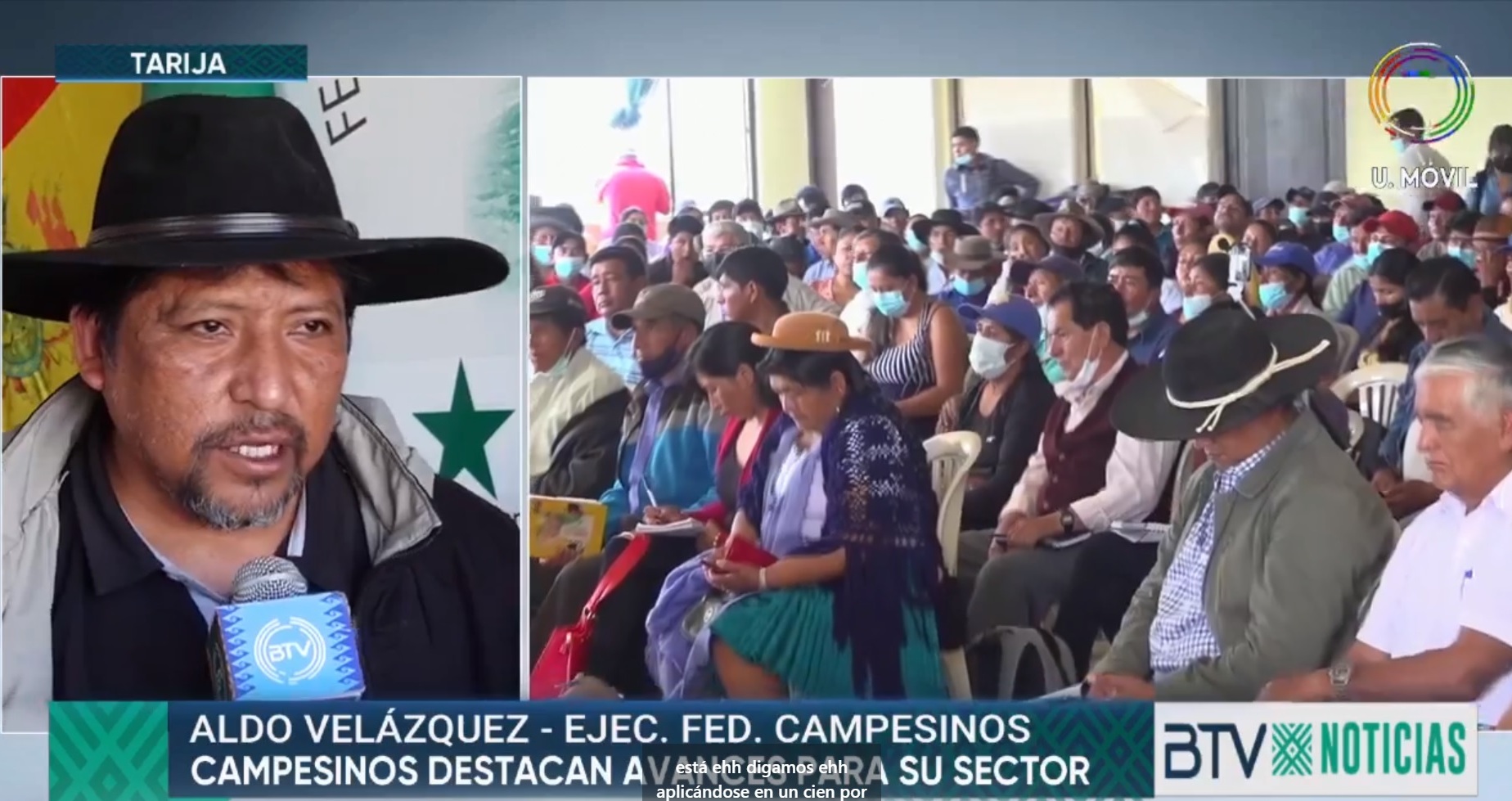 Campesinos de Tarija destacan apoyo del Gobierno al sector agrícola y productivo