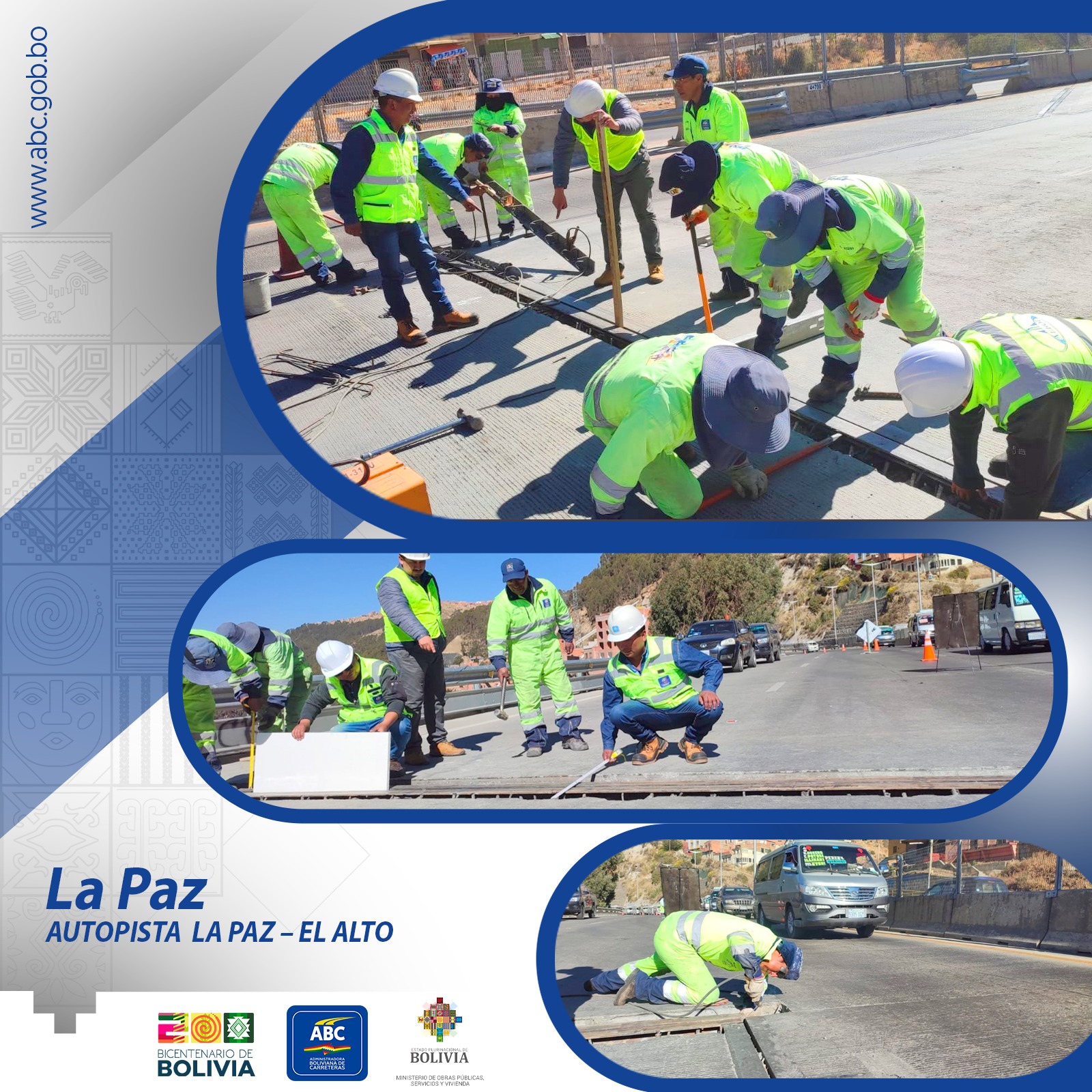 Cierran cuatro carriles en la autopista La Paz – El Alto por trabajos de conservación