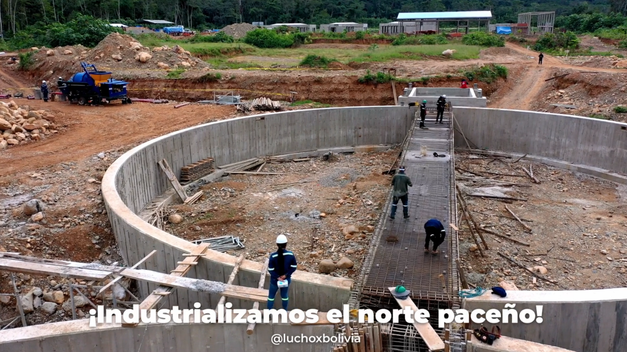 Construcción de la planta de acopio y transformación de granos en el norte paceño tiene 45% de avance