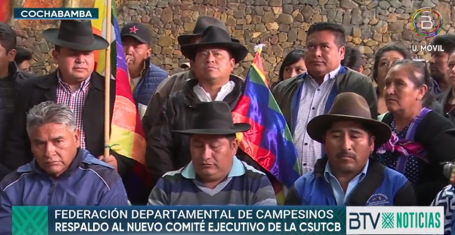 Trabajadores Campesinos de Cochabamba respaldan a Lucio Quispe como ejecutivo de la CSUTCB y desconocen organizaciones paralelas