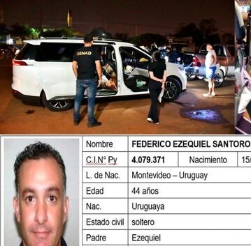 Fiscalía solicita información a Paraguay sobre Santoro, vinculado al narcotraficante Marset