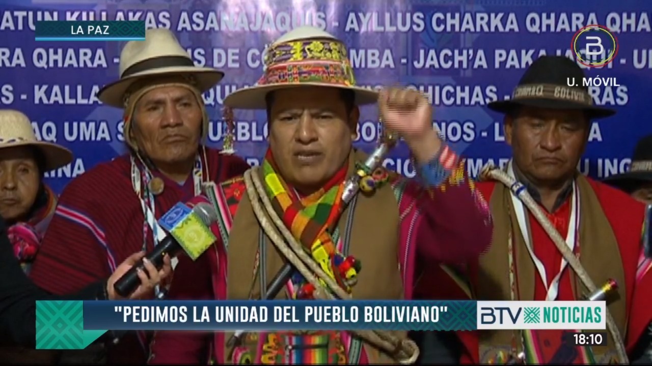 Conamaq insta a reflexionar a “evistas” y exhorta al diálogo para la unidad del país 