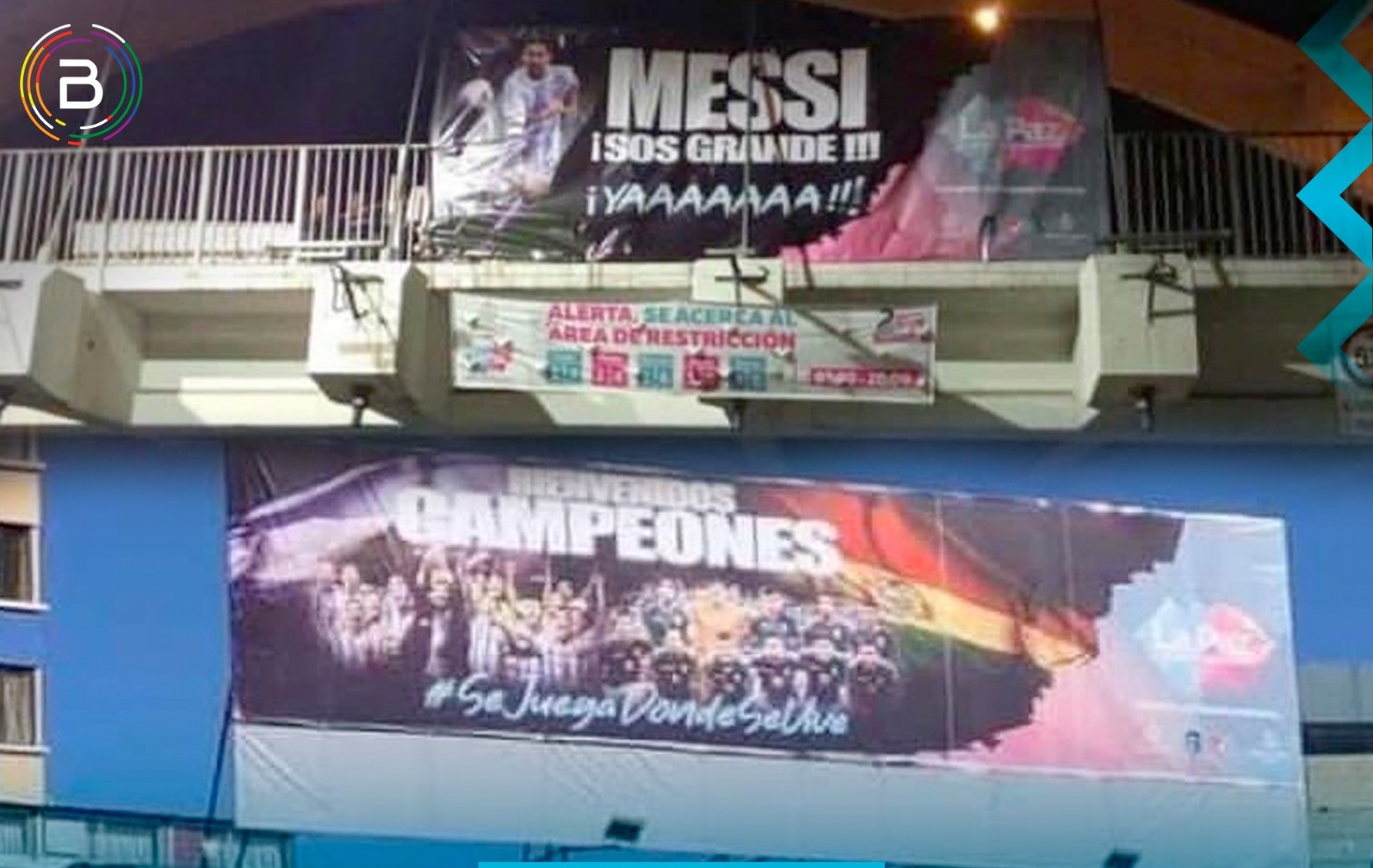 Banners de bienvenida a Messi con recursos del municipio de La Paz desatan críticas al alcalde Arias y anuncian fiscalización