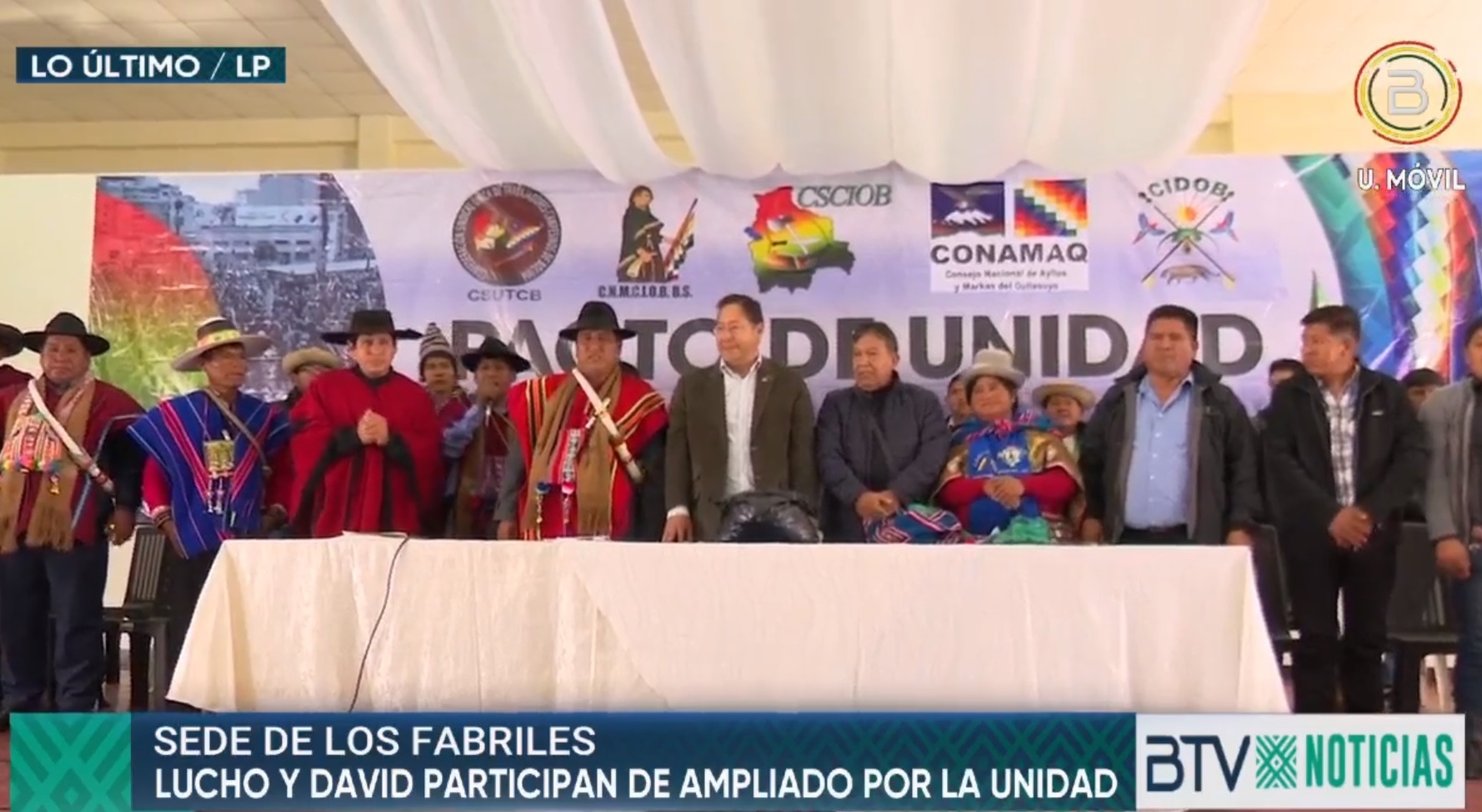 Arce y Choquehuanca participan del ampliado convocado por el Pacto de Unidad