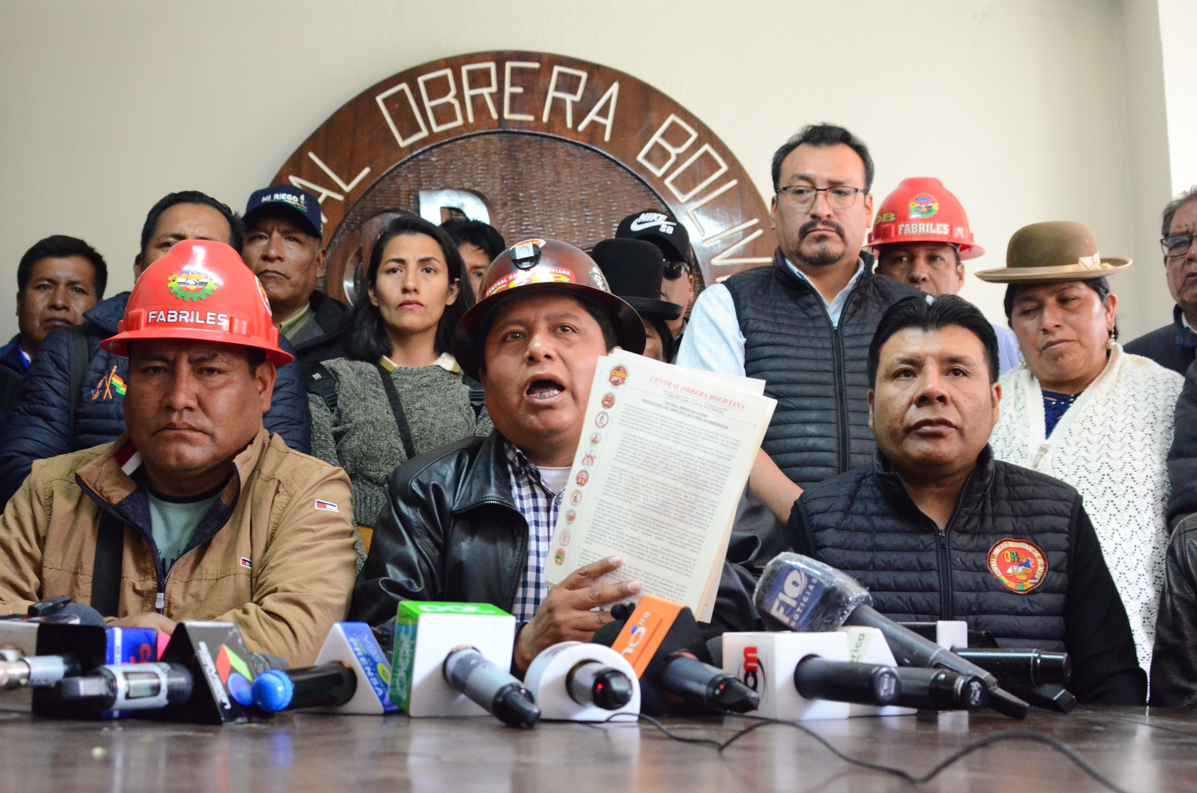 COB convoca a sus afiliados a participar del cabildo abierto del 17 de octubre en El Alto