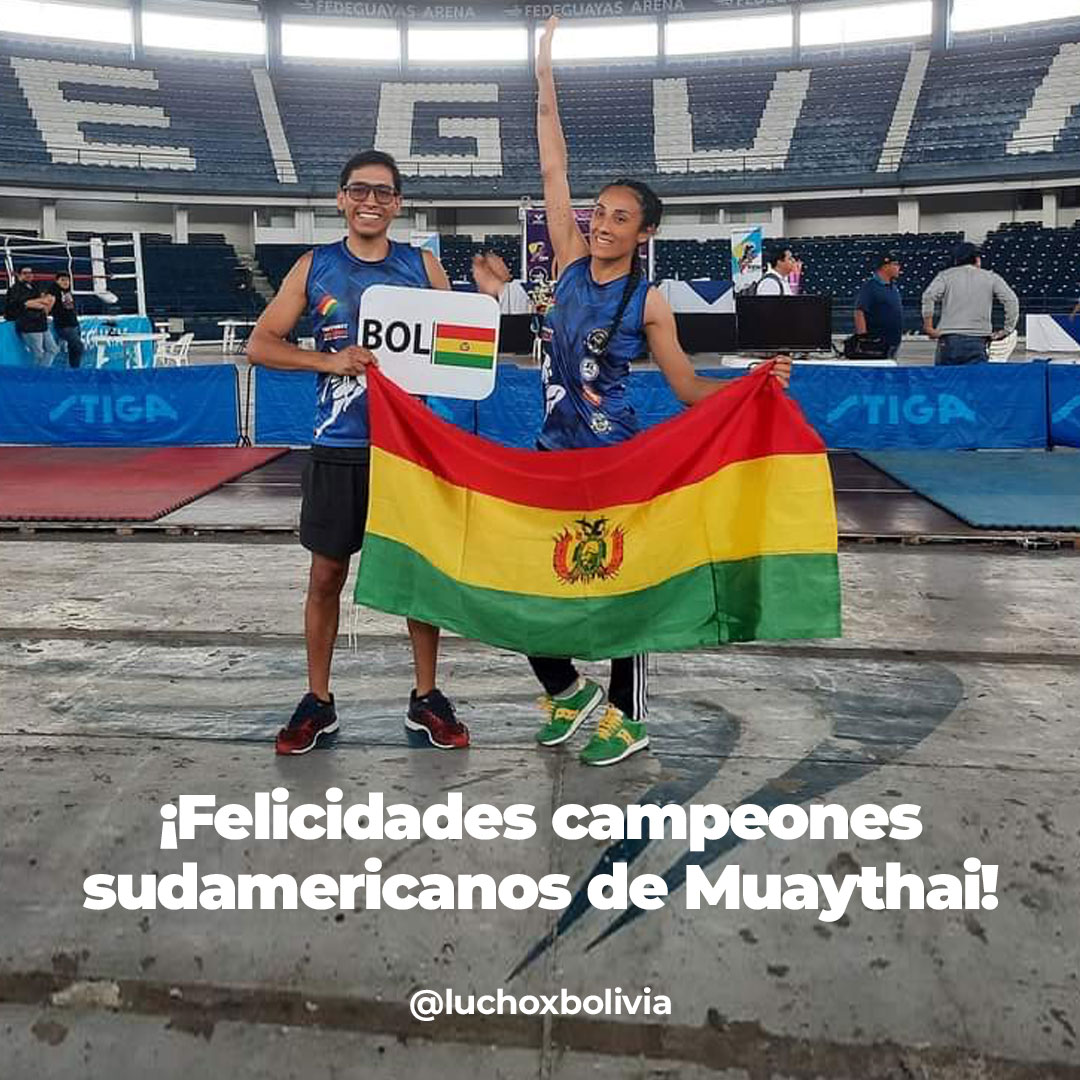 Atletas bolivianos ganan medallas de oro y plata en el Campeonato de Muaythai, Presidente les felicita