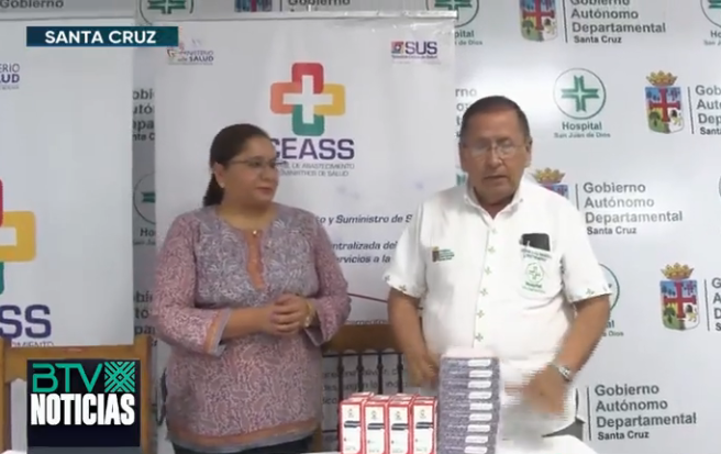 Gobierno dota de medicamentos valuados en más Bs 1,3 millones al Hospital San Juan de Dios de Santa Cruz