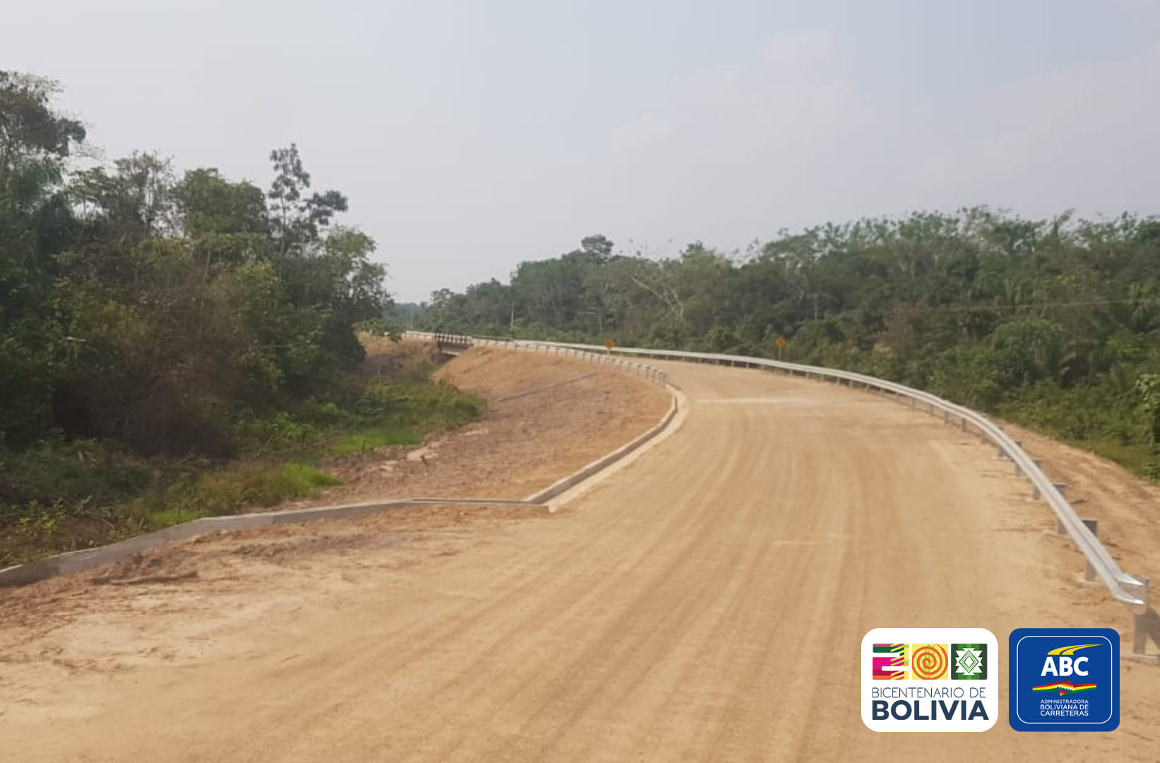 Estatal EBC concluye construcción de la carretera San Ignacio de Moxos - Monte Grande del Apere en Beni