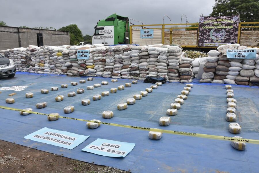 Aprehenden a seis personas y provocan daño de $us 248.356 al narcotráfico en Tarija 