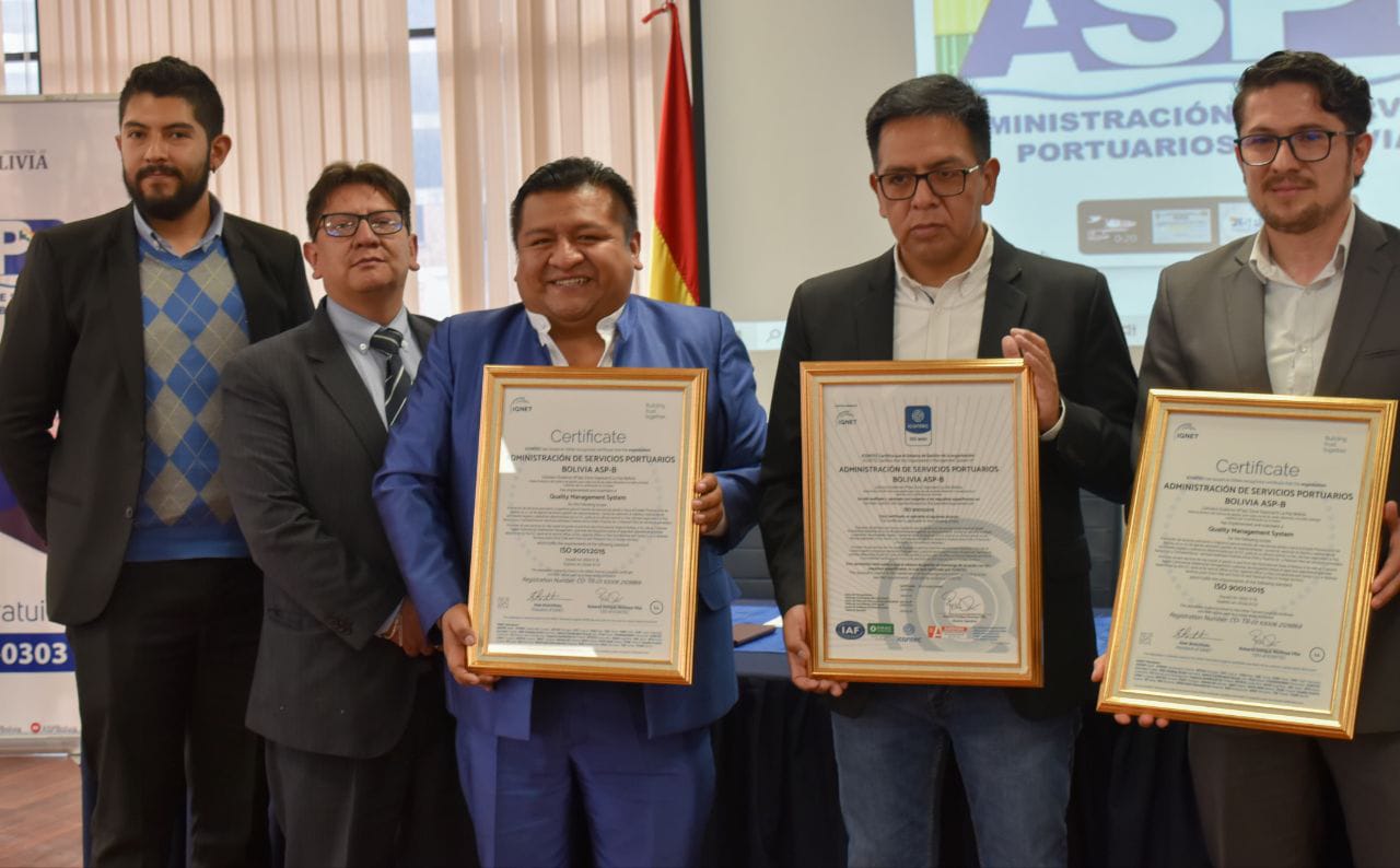 Estatal ASP-B obtiene certificación ISO 9001