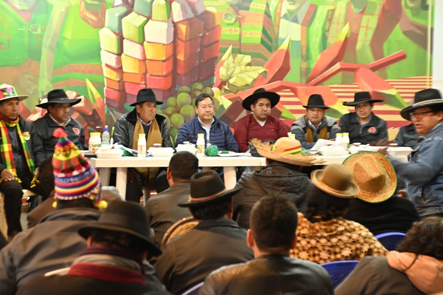 Arce y Csutcb definen acciones para fortalecer la seguridad con soberanía alimentaria