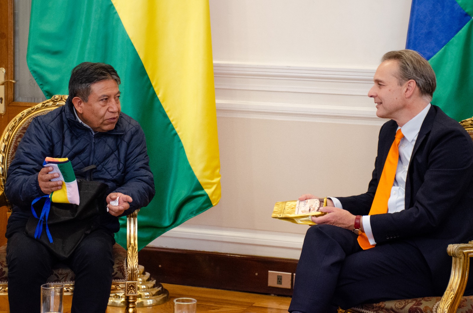 Choquehuanca y embajador de Países Bajos abordan temas de sostenibilidad y cambio climático