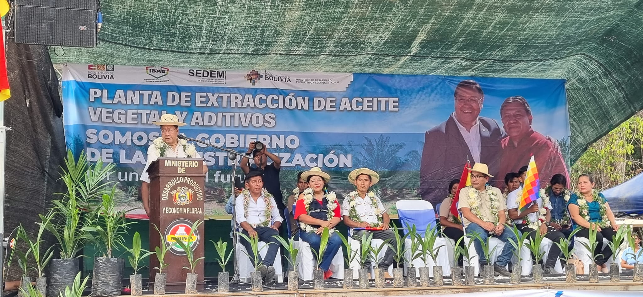 En San Borja empieza construcción de la planta de producción de materia prima para biodiésel, se invierten Bs 164,3 millones