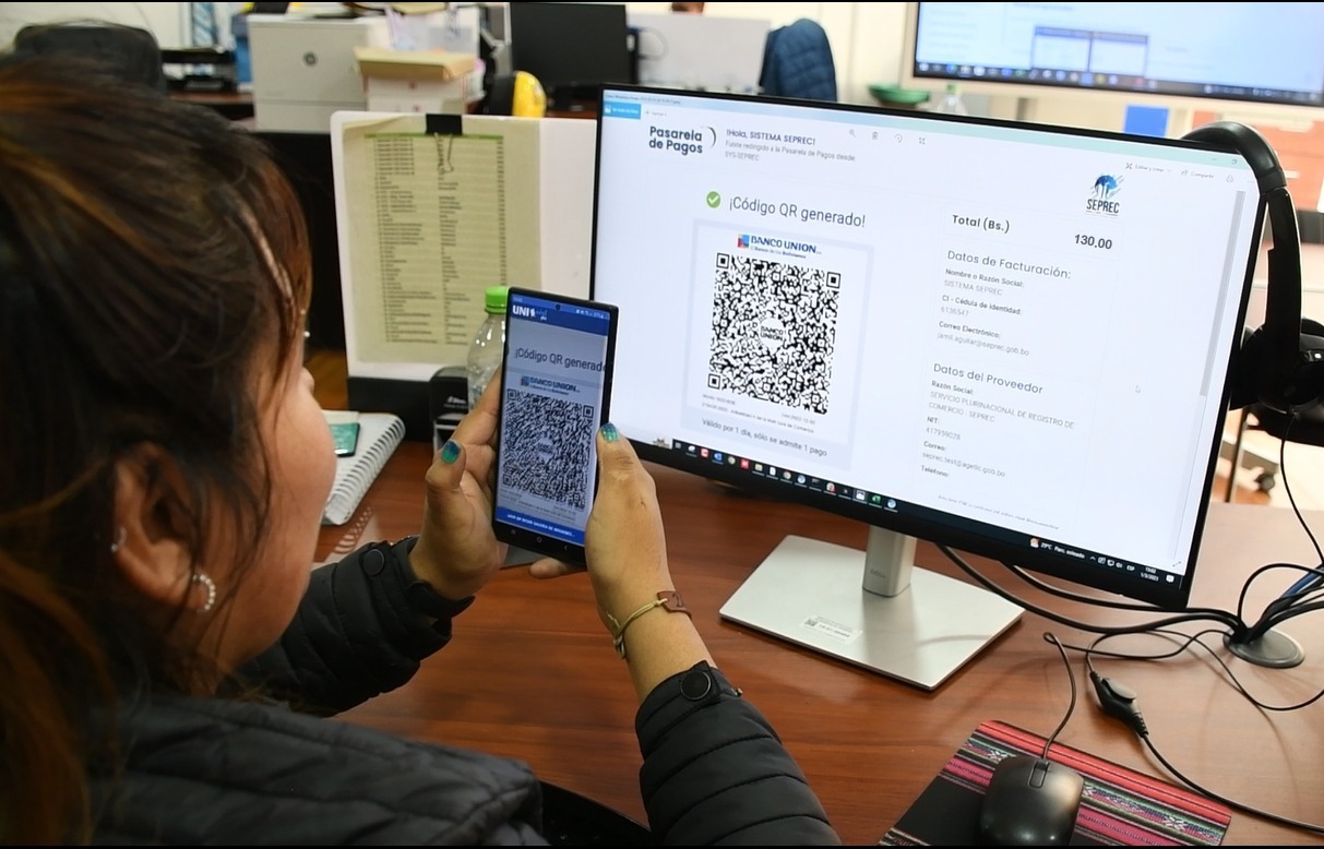 Seprec registra más de 97.000 pagos de trámites a través de QR en menos de un año