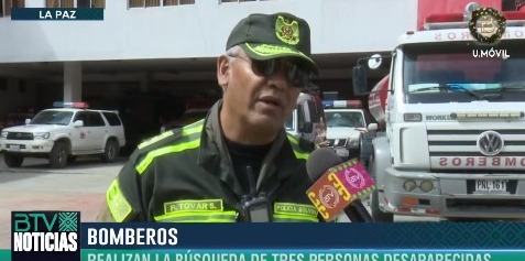 Bomberos refuerzan búsqueda de personas desaparecidas por crecida de ríos en La Paz