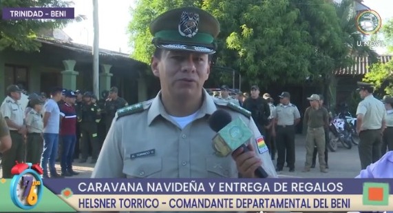 Policía prepara caravana y entrega de regalos para niños de Beni