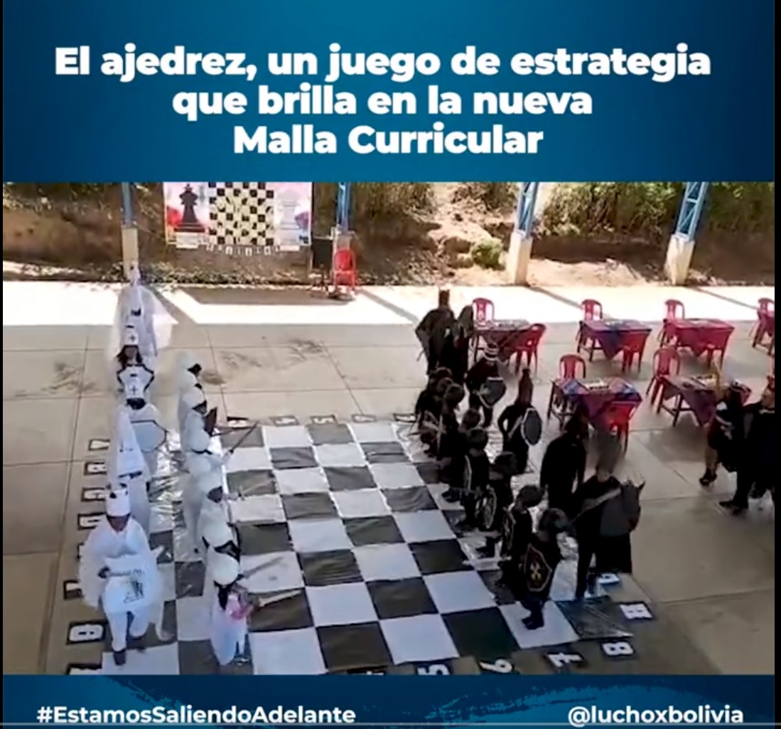 Presidente Arce destaca iniciativa didáctica de estudiante de Chuma para implementar la disciplina del ajedrez