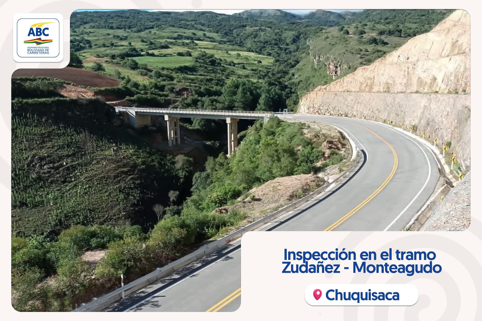 ABC inspecciona tramo carretero Zudañez – Monteagudo previo a recepción definitiva