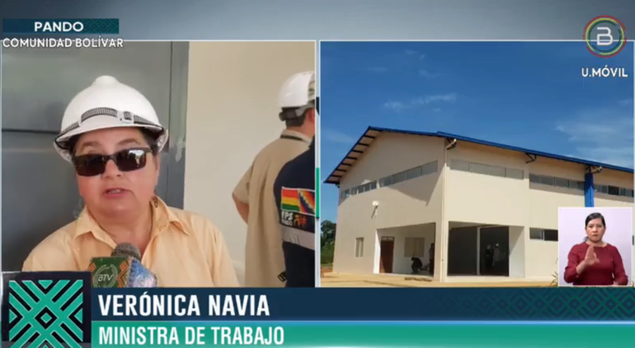 Navia verifica construcción de la planta de derivados de plátano en Pando, resta montaje de equipamiento