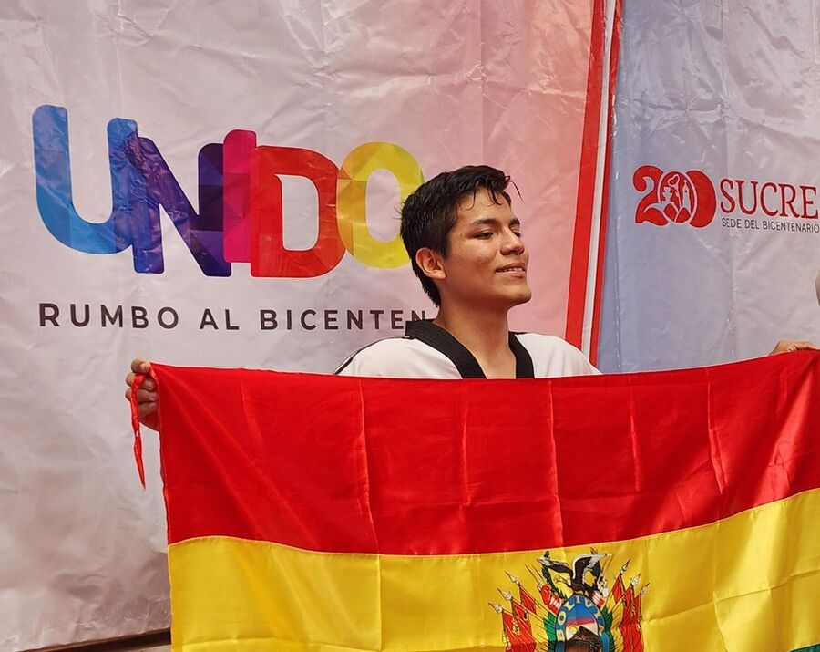 Bolivia suma dos preseas de oro, Jherson Laura y José Solís en Pelota Vasca y Juan Pablo Montalvo en Taekwondo