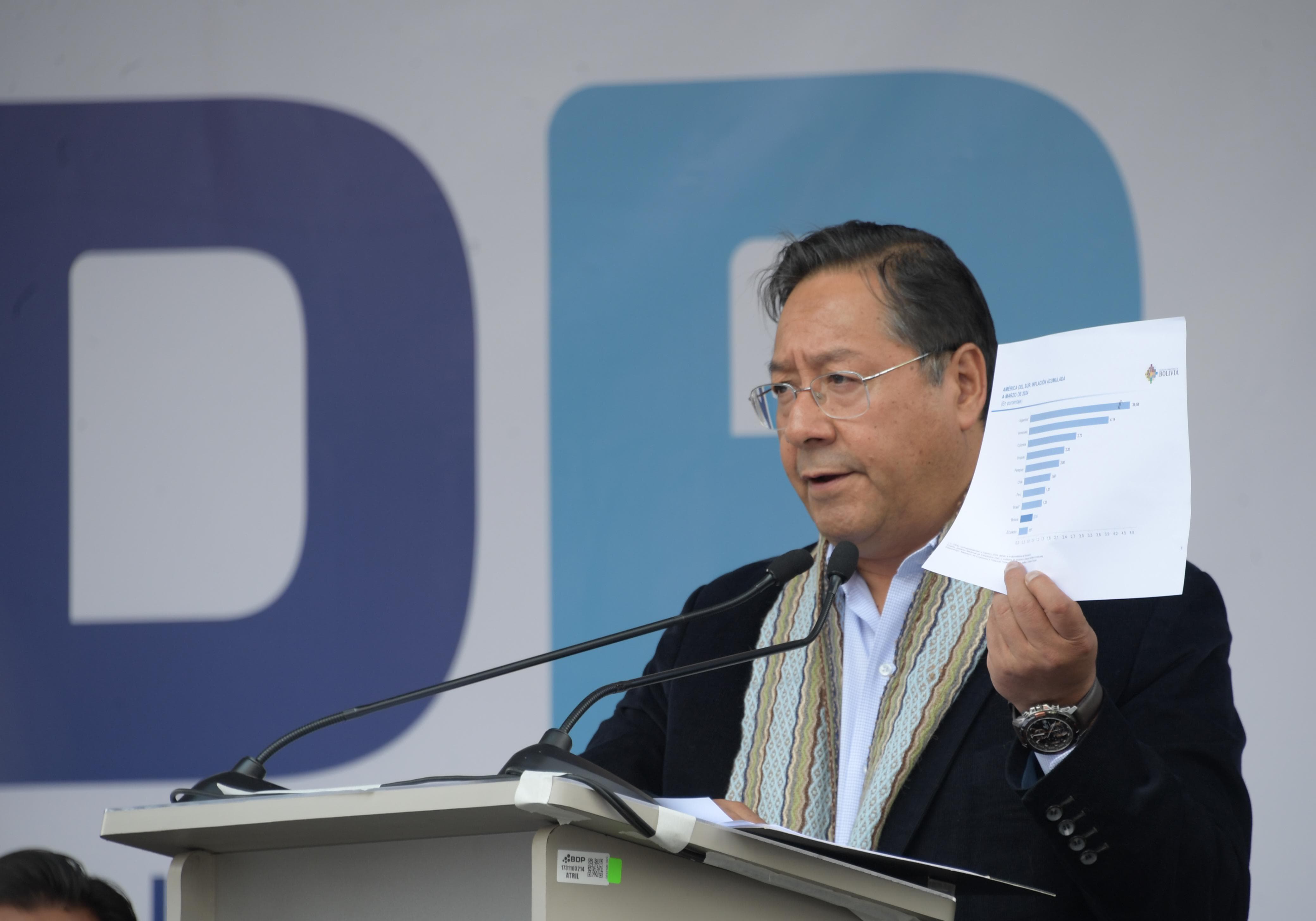 Arce asegura que Bolivia “no está en crisis”, tiene la inflación controlada en medio de un boicot y contexto externo complicado