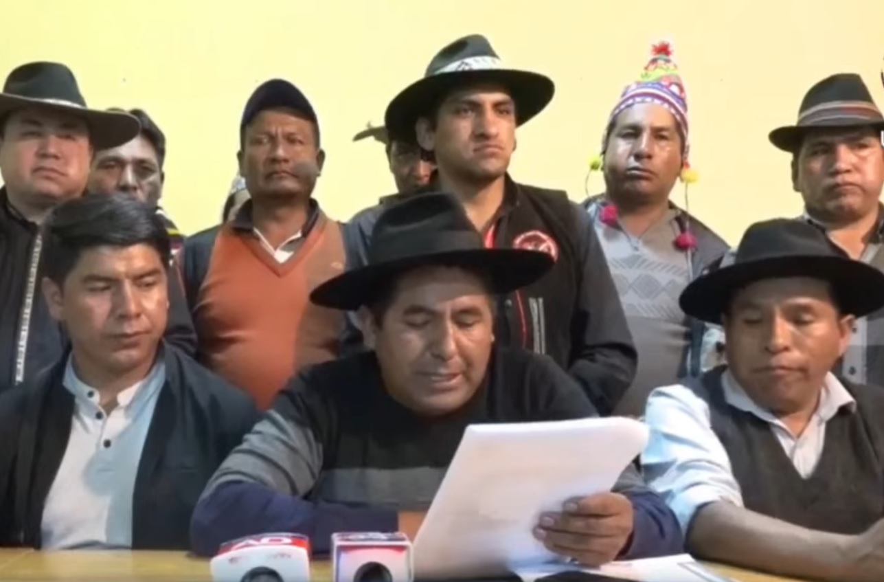 Nación Quechua apoya a Arce, defiende congreso de El Alto y traza meta de nuevo estatuto del MAS
