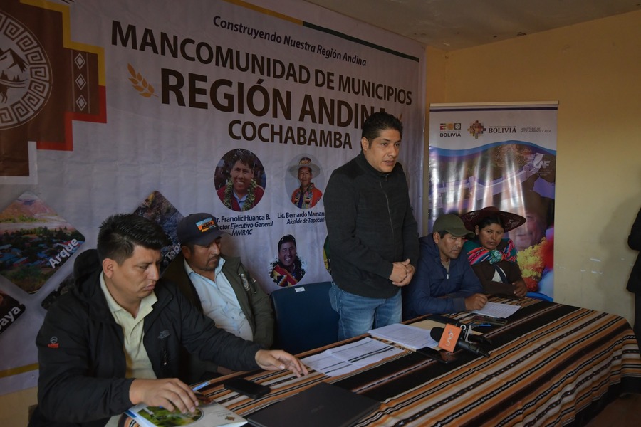 Más de Bs 73 millones se invierten en proyectos de agua y saneamiento en la Mancomunidad Andina de Cochabamba