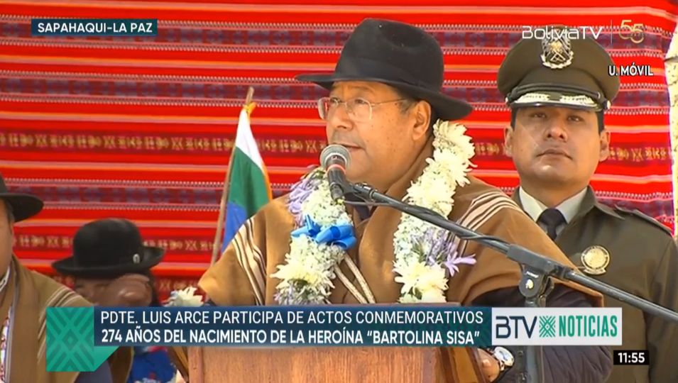 En los 274 años del natalicio de Bartolina Sisa, Arce pide unidad a las organizaciones sociales ante intentos de división