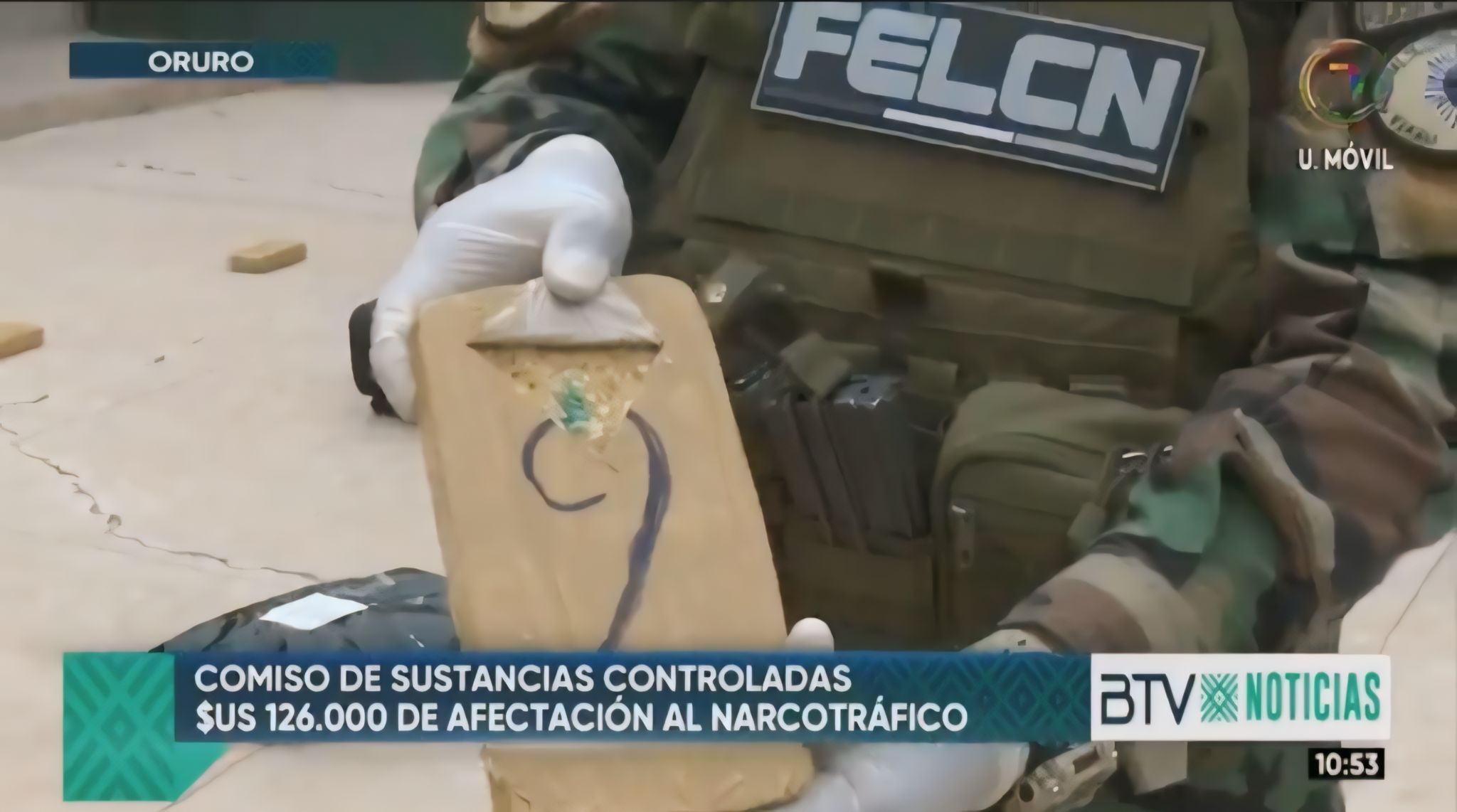 Comisan más de 20 kilos de pasta base de cocaína y afectan en $us 126.000 al narcotráfico en Oruro 