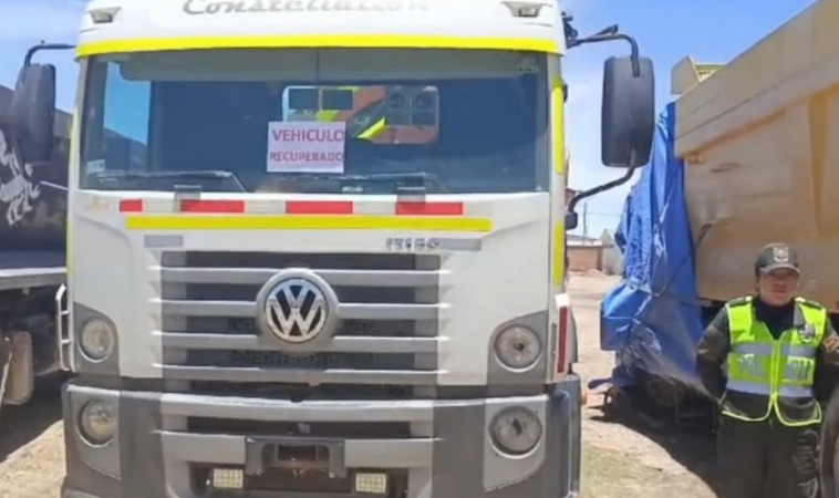 Recuperan en Uyuni camión con reporte de robo en Chile 