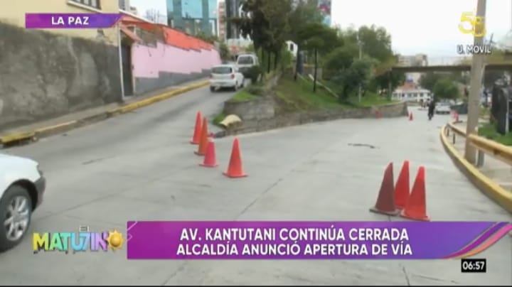 Continua el cierre de la avenida Kantutani por sifonamiento