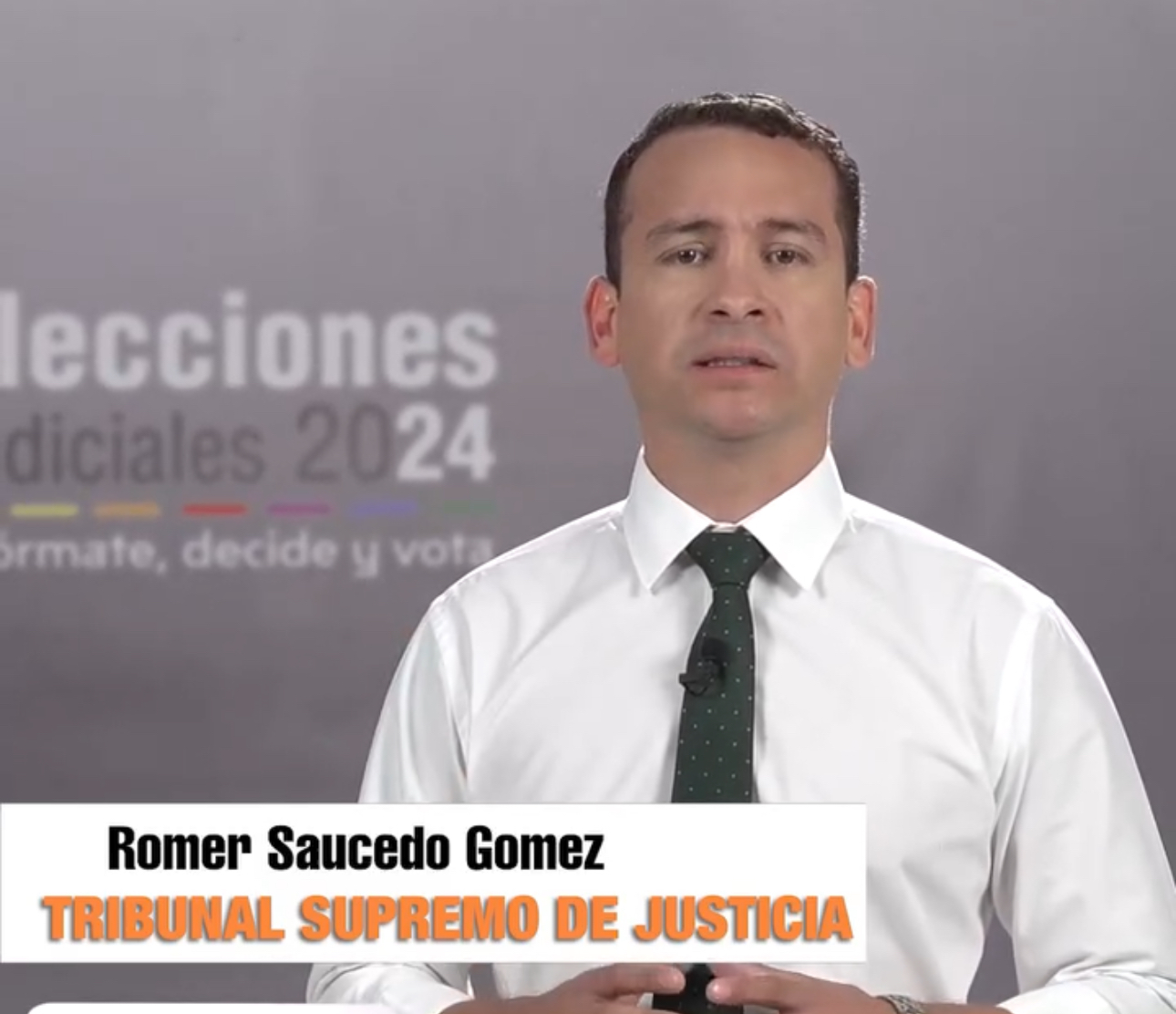 El nuevo magistrado por el TSJ Santa Cruz, Romer Saucedo. Captura.