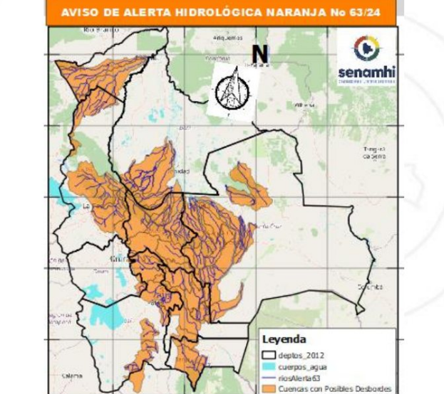 Alertan de posible desborde de ríos en los nueve departamentos durante la Navidad