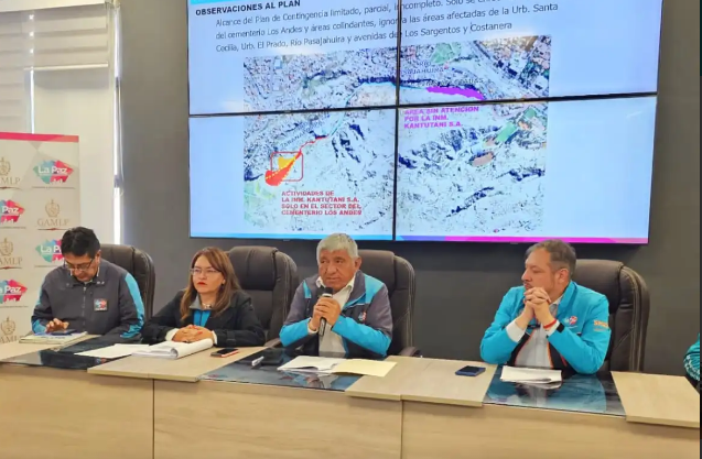 Arias exige a la firma Kantutani resarcir los gastos que hace la alcaldía en Bajo Llojeta tras la mazamorra 