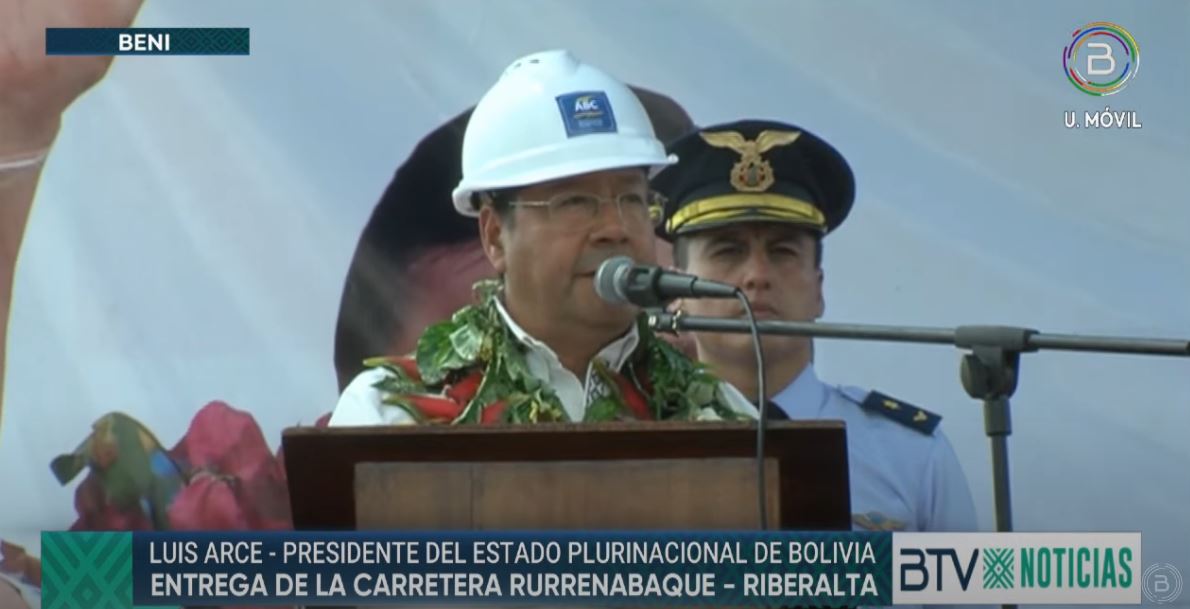 Presidente inaugura el tramo IV de la carretera Riberalta – Rurrenabaque y reafirma su compromiso con el pueblo